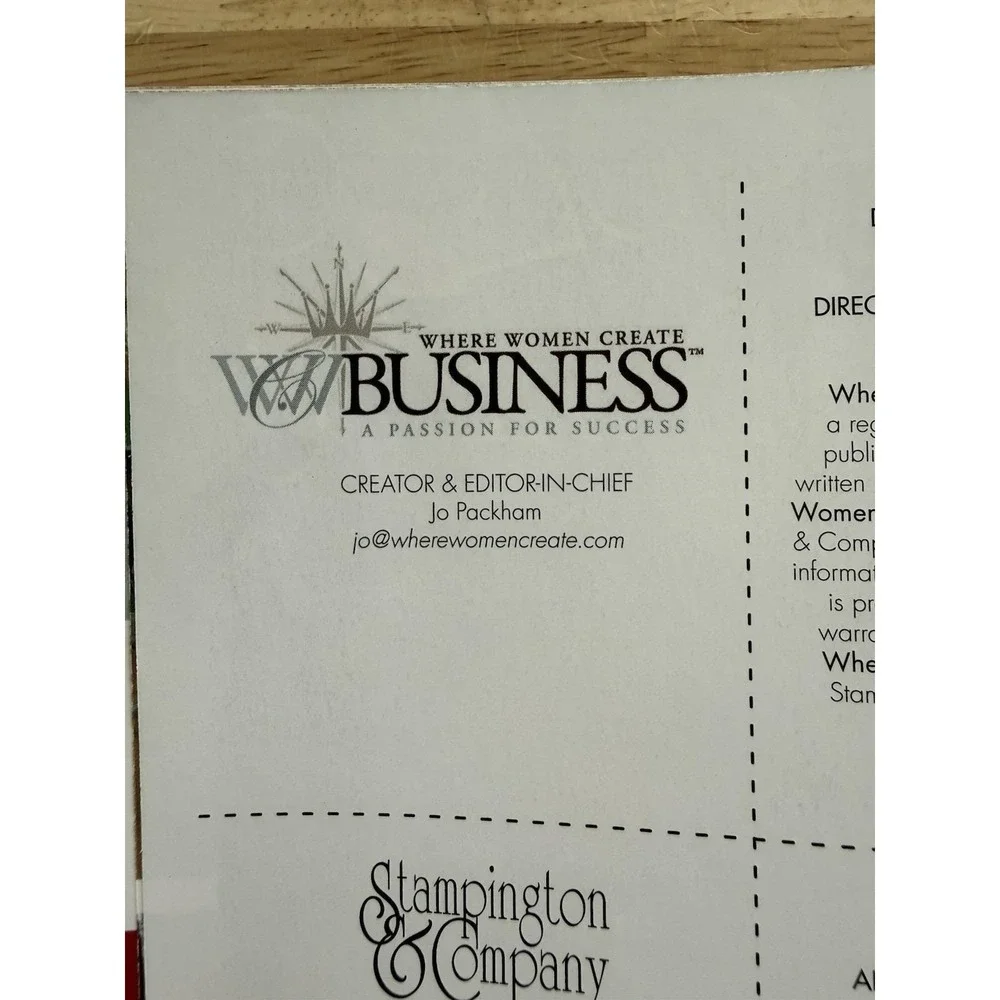 Where Women Create‎ Business Magazine Jo Packham Summer 2013
